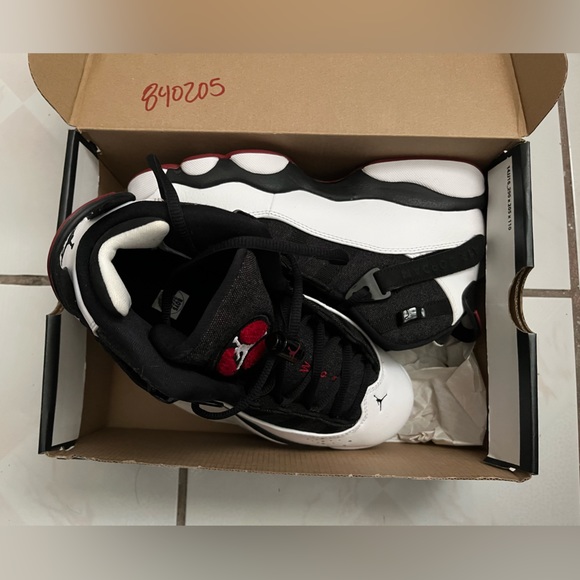 (G6) Air Jordan 6 Rings ‘Black White Gym Red’ - Picture 2 of 9